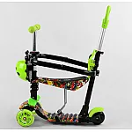 Дитячий самокат 5 в 1 Best Scooter S 1453 Абстракція Зелений