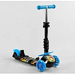 Дитячий самокат 5 в 1 Best Scooter S 1565 Абстракція Блакитний