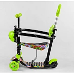 Дитячий самокат 5 в 1 Best Scooter S 6732 Салатовий з колами