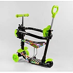 Дитячий самокат 5 в 1 Best Scooter S 6732 Салатовий з колами