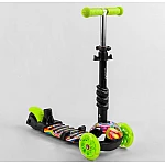 Дитячий самокат 5 в 1 Best Scooter S 6732 Салатовий з колами