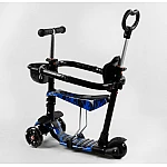 Дитячий самокат 5 в 1 Best Scooter S 6233 Чорний з синім