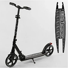 Двоколісний самокат з підсвічуванням гальма Best Scooter Чорн