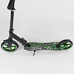 Детский двухколесный самокат с амортизатором Best Scooter Зеленый (70875)