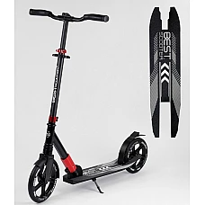 Алюмінієвий самокат з переднім амортизатором Best Scooter Чер