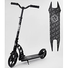 Двоколісний самокат з амортизатором Best Scooter Чорний (3768