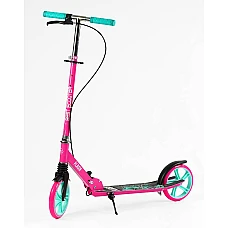 Дитячий двоколісний самокат з ручним гальмом Best Scooter Fla