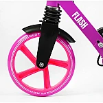 Дитячий двоколісний самокат з ручним гальмом Best Scooter Flash FL-63070 Фіолетовий