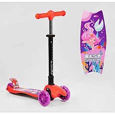 Дитячий триколісний самокат Best Scooter Maxi L-9844 Русалка