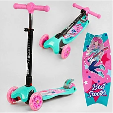 Дитячий триколісний самокат із фарою Best Scooter Maxi L-8711