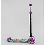 Детский самокат Best Scooter Maxi A 25535/779-1333 Фиолетовый с цветами