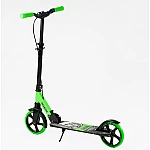 Детский двухколесный самокат с ручным тормозом Best Scooter Shark SH-50730 Зеленый