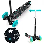 Дитячий самокат Mini MoMi Weendy Turquoise stars