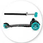 Дитячий самокат Mini MoMi Weendy Turquoise stars