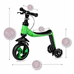 Самокат-біговел 2 в 1 MoMi Elios Green
