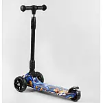Трехколесный самокат с усиленной декой Best Scooter Maxi 54-704 Синий