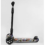Трехколесный самокат с усиленной декой Best Scooter Maxi 98-277 Принт