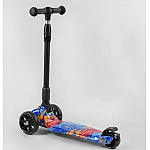 Триколісний самокат із посиленою декою Best Scooter Maxi 82-961 Синьо-червоний