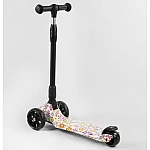 Триколісний самокат із посиленою декою Best Scooter Maxi 75-719 Квіти