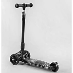 Триколісний самокат із посиленою декою Best Scooter Maxi 11-505 Чорний