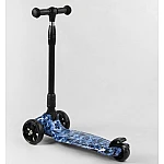 Триколісний самокат із посиленою декою Best Scooter Maxi 24-601 Синьо-білий