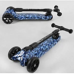 Триколісний самокат із посиленою декою Best Scooter Maxi 24-601 Синьо-білий