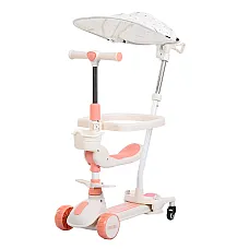 Детский самокат 5 в 1 iTrike JR3-167-5BC-P Розовый