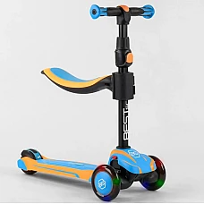 Триколісний самокат 3 в 1 Best Scooter JS-30918 Помаранчево-б