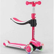 Триколісний самокат 3 в 1 Best Scooter JS-41008/63204 Рожевий