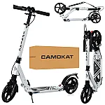 Дорослий самокат з дисковим гальмом iTrike SR 2-018-11-W1 Білий з сірим