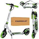 Взрослый самокат с дисковым тормозом iTrike SR 2-018-11-WGR Белый с зеленым