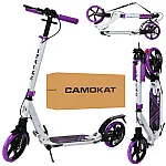 Дорослий самокат з дисковим гальмом iTrike SR 2-018-11-WV Білий з фіолетовим