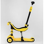 Триколісний самокат-велобіг 3 в 1 Best Scooter BS-38804 Яскраво-жовтий