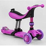 Триколісний самокат-велобіг 3 в 1 Best Scooter BS-26566 Фіолетовий