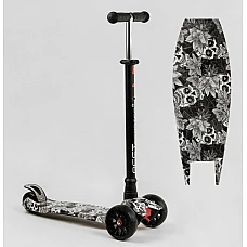Дитячий триколісний самокат Best Scooter Maxi S-12208 Чорний