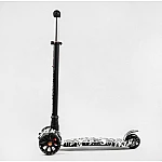 Трехколесный самокат со съемным рулем Best Scooter Maxi S-10533 Черно-белый