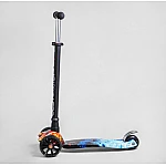 Триколісний самокат зі знімним кермом Best Scooter Maxi S-10808 Вогонь та лід