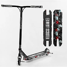 Трюковий самокат з принтом Best Scooter BS-77101 Сірий