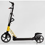 Двоколісний самокат з фарою та 2-ма амортизаторами Best Scooter D-20477 Жовтий