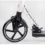 Двоколісний самокат з фарою та двома амортизаторами Best Scooter 10041-W Білий