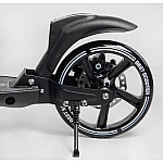 Двоколісний самокат з фарою та 2-ма амортизаторами Best Scooter 24215-B Чорний
