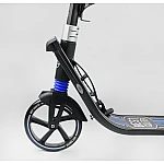 Двоколісний самокат з фарою та амортизатором Best Scooter L-50267 Синій