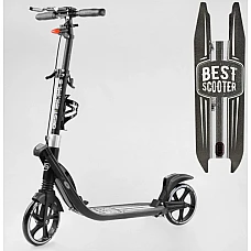 Двоколісний самокат з фарою та амортизатором Best Scooter L-3