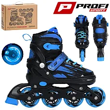 Детские ролики Prof1 Roller (размер 35-38) A4163-M-B Синий
