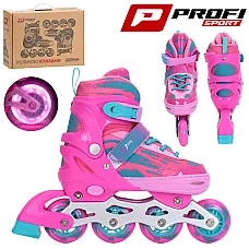 Детские ролики Prof1 Roller (размер 35-38) A4163-M-T Розовый 