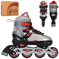 Детские ролики Prof1 Roller (размер 39-42) A 4147-L-R Серый с