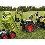 Велотрактор з причепом, переднім і заднім ковшем Falk Claas Axos (1010W)