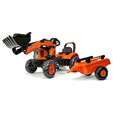 Велотрактор з причепом та переднім ковшем Falk 2065AM Kubota 