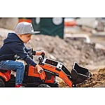 Велотрактор с прицепом и передним ковшом Falk 2065AM Kubota Оранжевый