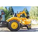 Велотрактор з причепом, переднім та заднім ковшем Falk 2086W Komatsu Жовтий